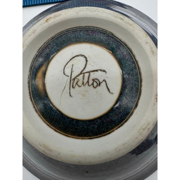 Patton Pottery Seattle artist 8.5“ bowl Matthew Studio Hand Thrown Freeform PNW - Picture 16 of 16